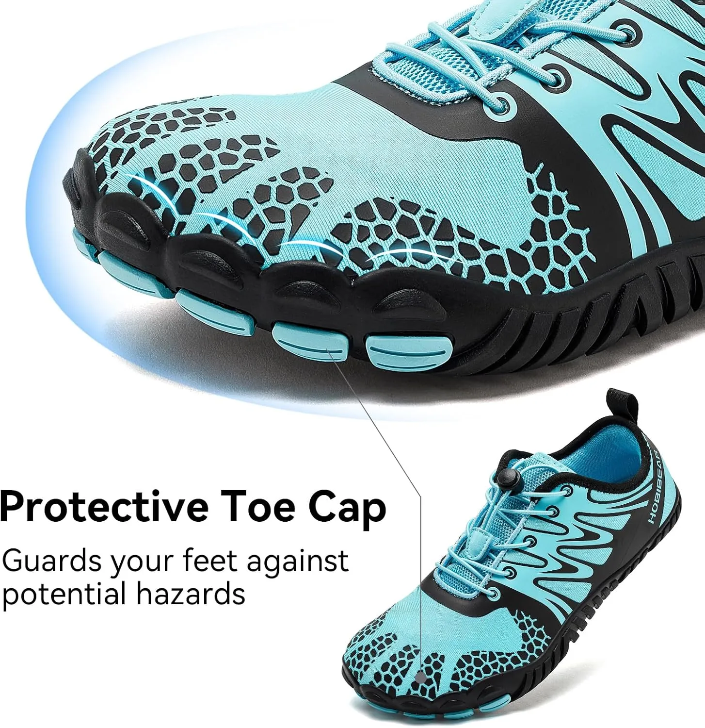 HOBIBEAR Barefoot Shoes Men Women Wide Toe Box Zero Drop Minimalist Cross Training Unisex