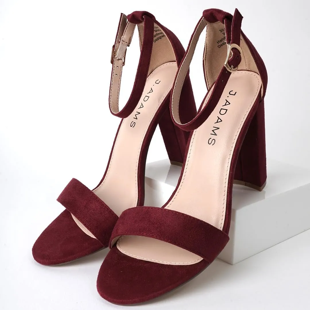J. Adams Shirley Heels for Women - Ankle Strap High Heel Dressy Sandals