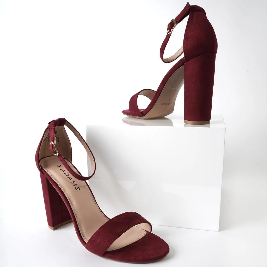 J. Adams Shirley Heels for Women - Ankle Strap High Heel Dressy Sandals