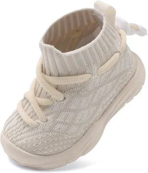JIASUQI Toddler Shoes High Top Sneakers for Boys Girls Barefoot Wide Walking Tennis Shoes