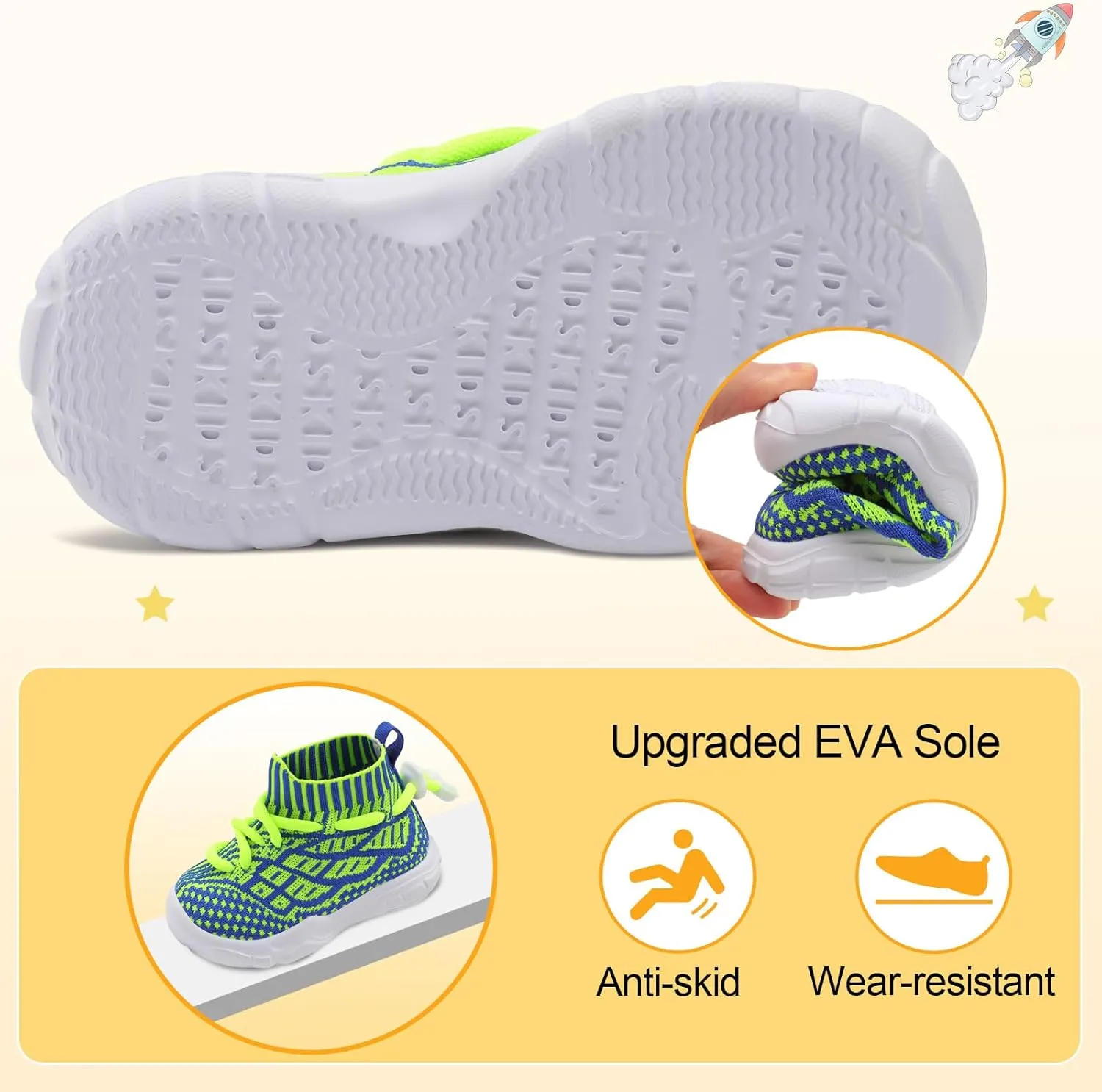 JIASUQI Toddler Shoes High Top Sneakers for Boys Girls Barefoot Wide Walking Tennis Shoes