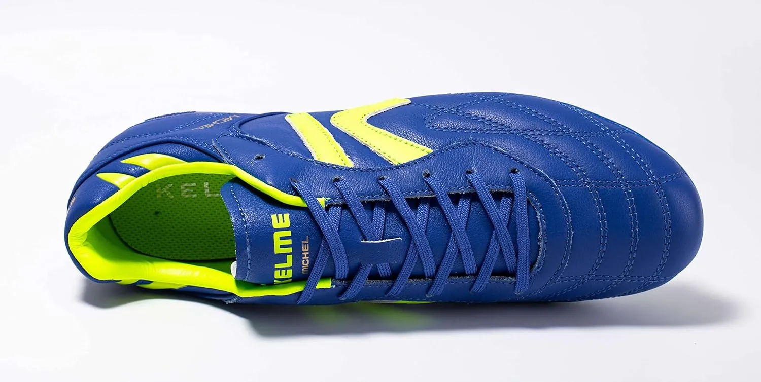KELME Soccer Cleats Men's FG - Pro Calfskin Leather Soccer Shoes - Outdoor/Indoor Football Boots Unisex Adult Sizes