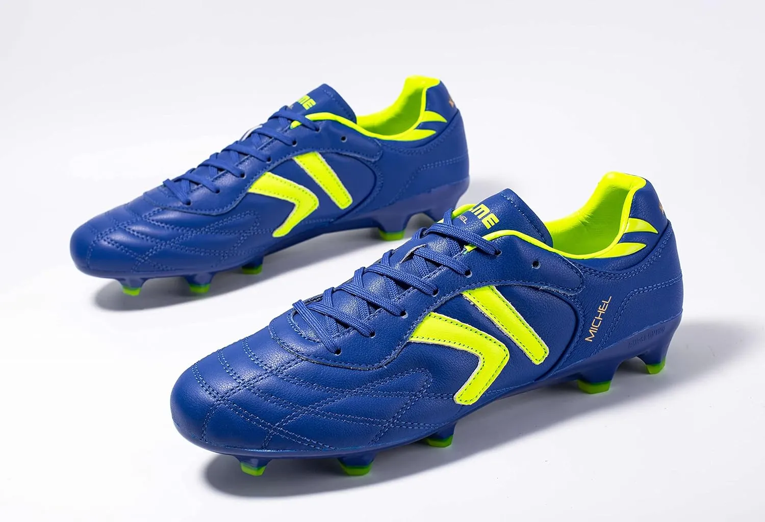KELME Soccer Cleats Men's FG - Pro Calfskin Leather Soccer Shoes - Outdoor/Indoor Football Boots Unisex Adult Sizes