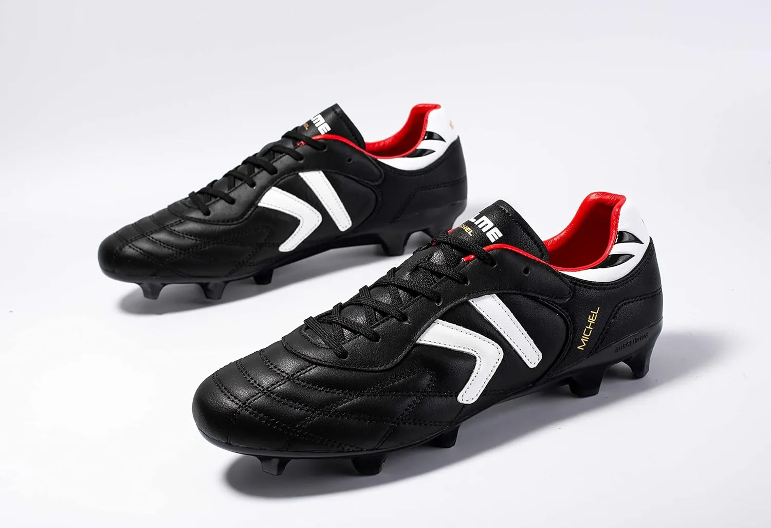 KELME Soccer Cleats Men's FG - Pro Calfskin Leather Soccer Shoes - Outdoor/Indoor Football Boots Unisex Adult Sizes