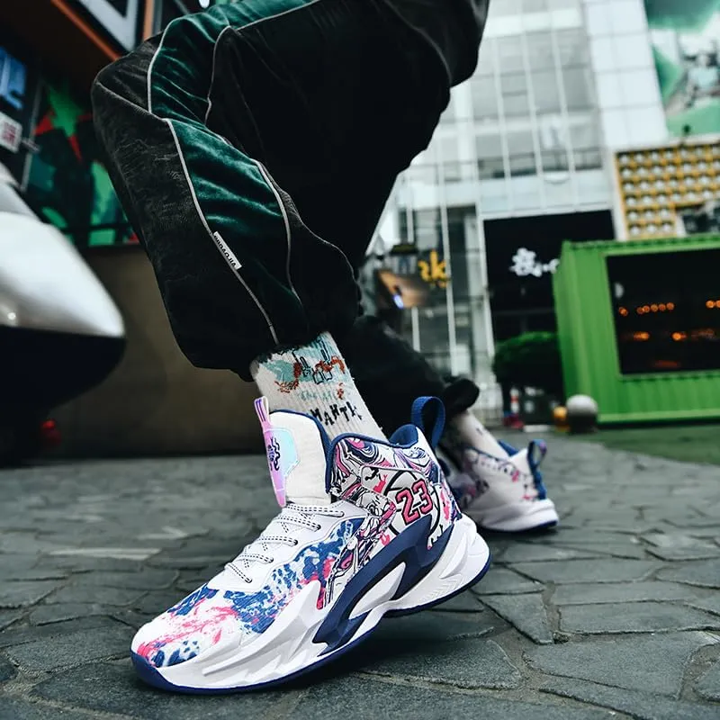 Kids Basketball Shoes, Running Walking Shoes Breathable Comfortable Boys Sneakers for Little/Big Kids