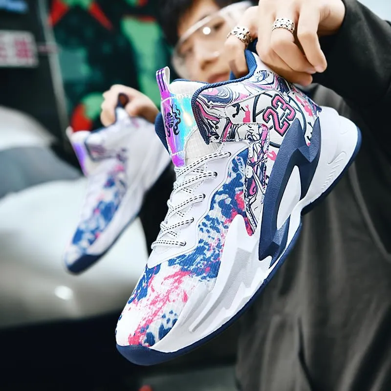 Kids Basketball Shoes, Running Walking Shoes Breathable Comfortable Boys Sneakers for Little/Big Kids