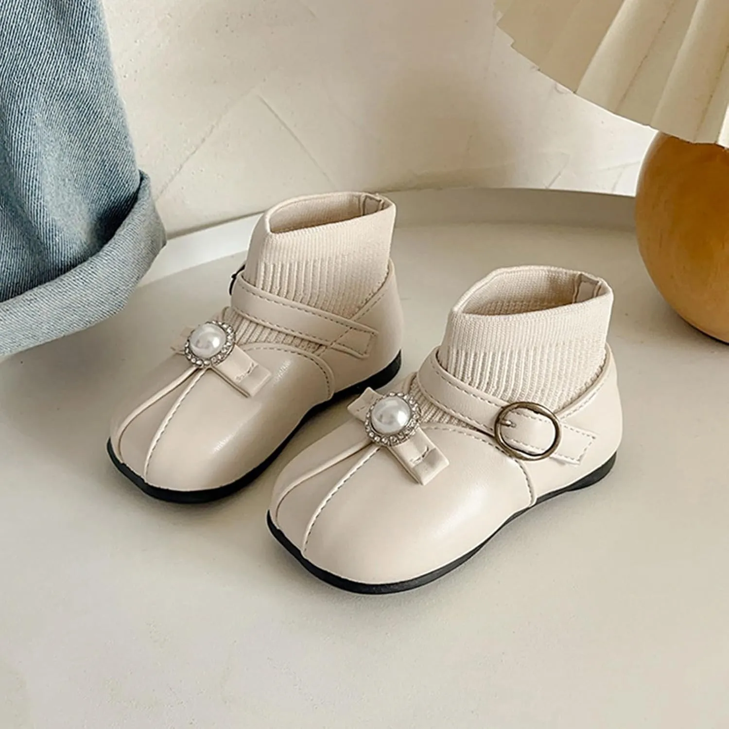 Kids Girls Ankle Bootie Girls Spring Autumn Winter Short Boots Little Girl Flying Woven Princess Classic Hiking Boots