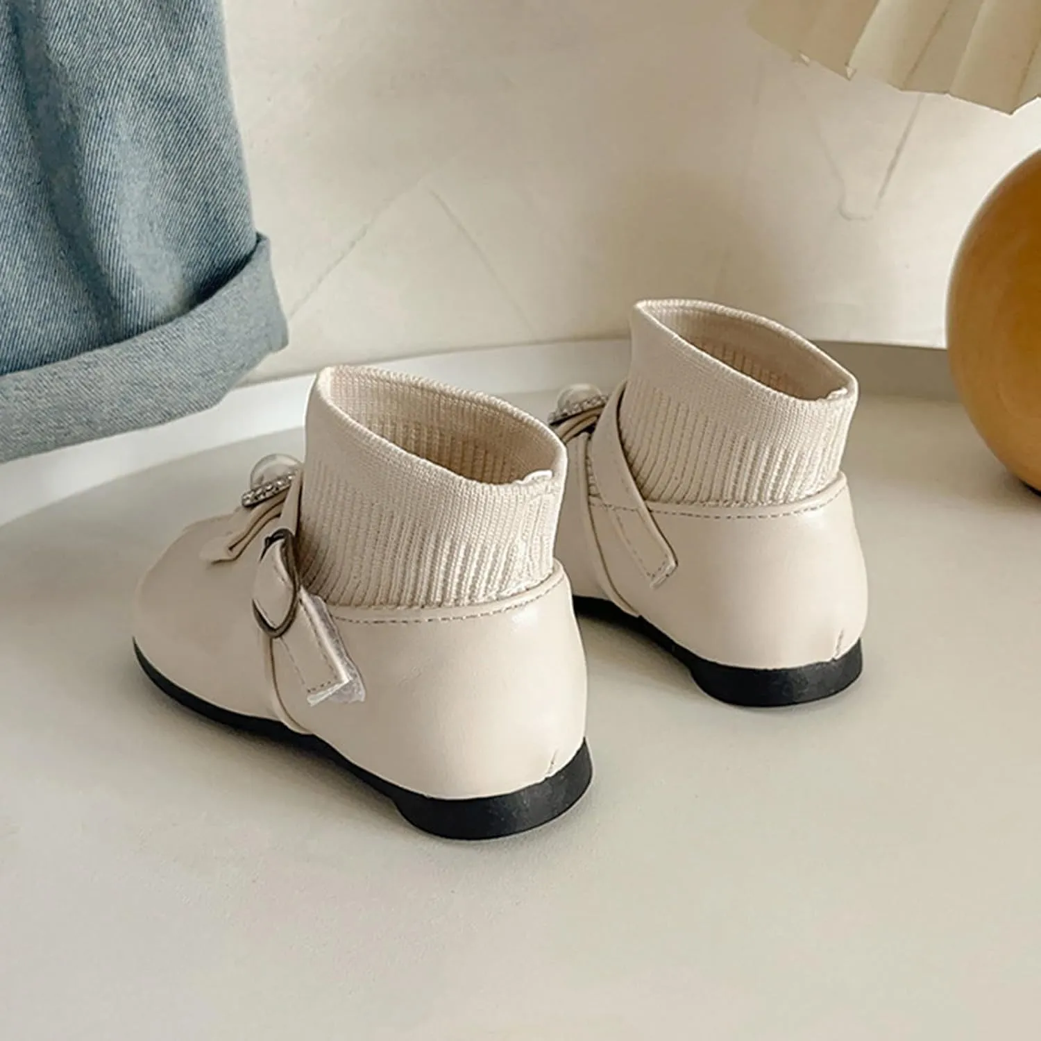 Kids Girls Ankle Bootie Girls Spring Autumn Winter Short Boots Little Girl Flying Woven Princess Classic Hiking Boots