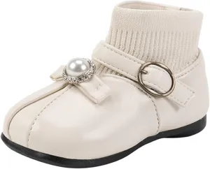 Kids Girls Ankle Bootie Girls Spring Autumn Winter Short Boots Little Girl Flying Woven Princess Classic Hiking Boots