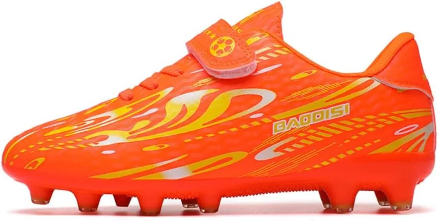 Kids' Soccer Cleats - Boys & Girls Indoor/Outdoor Spikes & Flat Bottom Artificial Turf Football Training Sneakers
