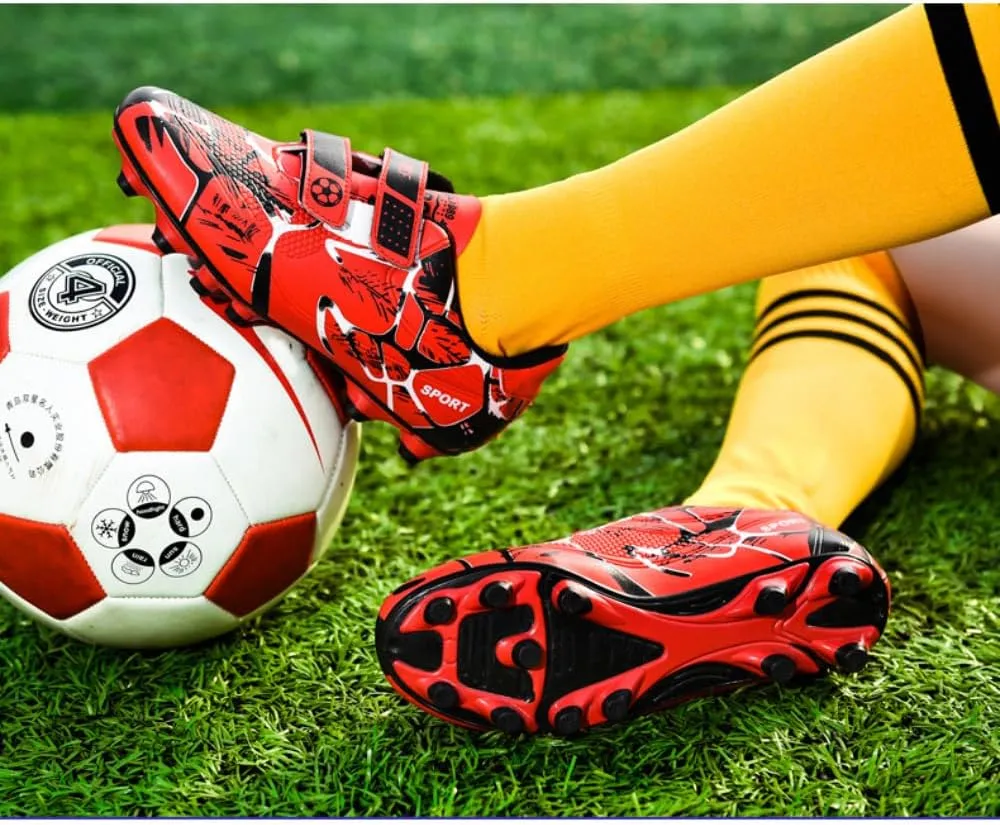 Kids' Soccer Cleats - Boys & Girls Indoor/Outdoor Spikes & Flat Bottom Artificial Turf Football Training Sneakers