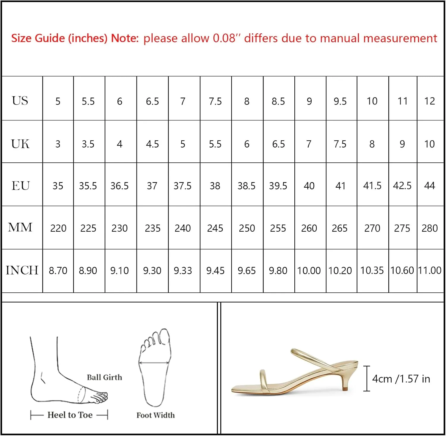 Kitten Heels Women Two Strap Heels Open Square Toe Heeled Sandals Low Heels for Women Slip on Slide Sandals