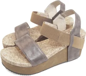 Lausiuoe Wedge Sandals For Women,Women's Ankle Strap Wedge Sandals Casual Dressy Summer Beach Open Toe Platform Sandals