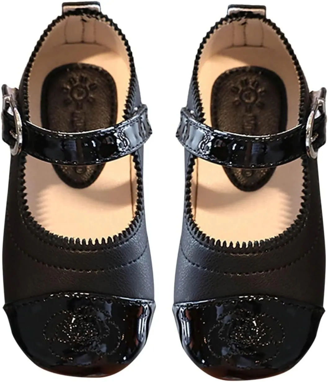 Little Girls Dress Shoes Toddler Ballerina Ballet Flats Kids Mary Janes for Wedding Church Easter Party School