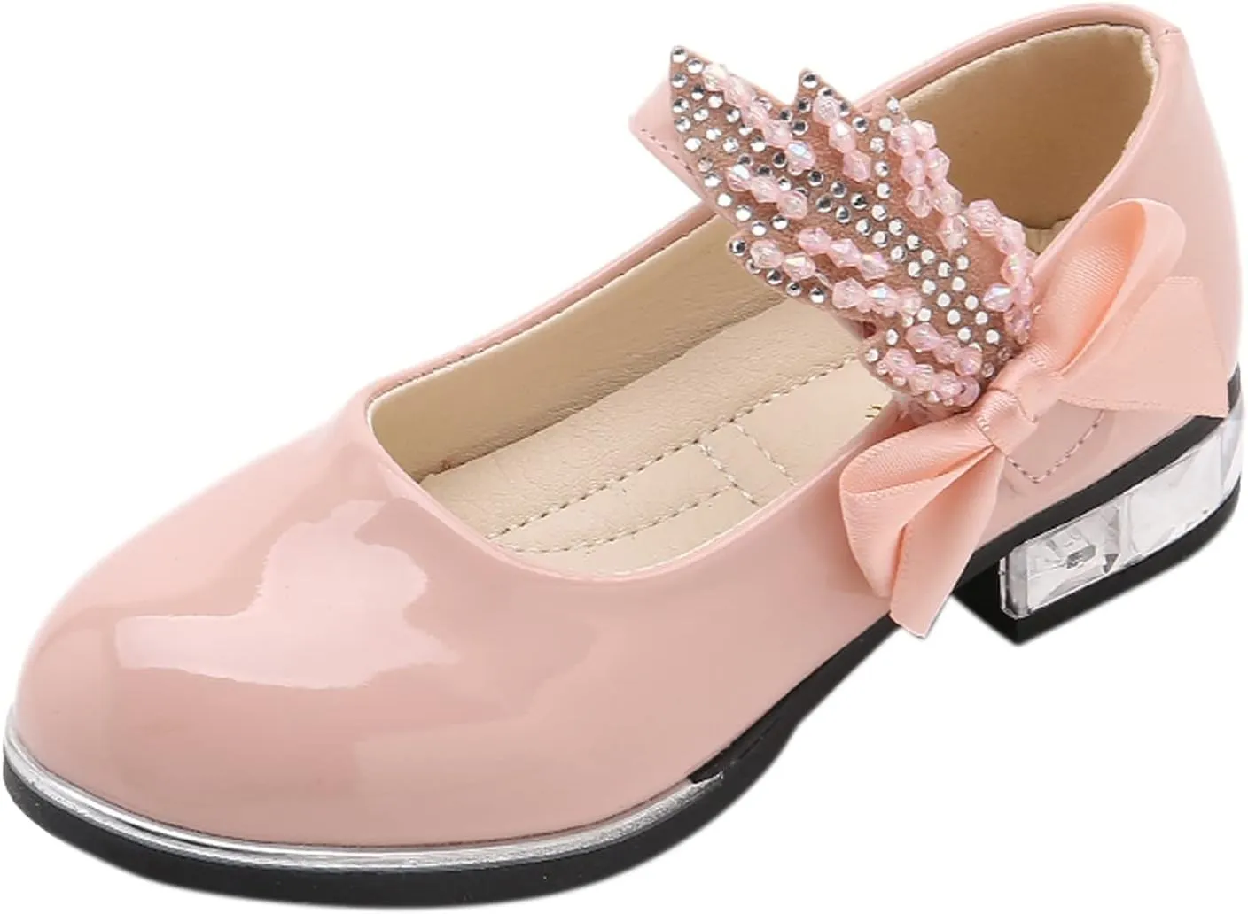 Mary Jane Shoes Dress for Girls Shoes Flower Girl School Shoes Pump Patent Leather Shoes Low Heel Flats for Wedding