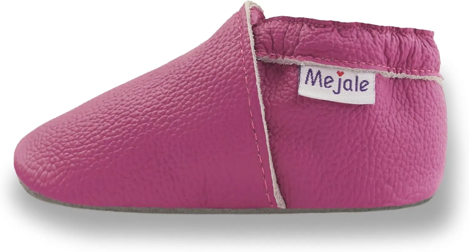 Mejale Baby Boy Girl Shoes Soft Soled Leather Moccasins Anti-Skid Infant Toddler Prewalker