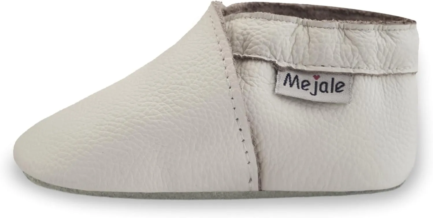 Mejale Baby Boy Girl Shoes Soft Soled Leather Moccasins Anti-Skid Infant Toddler Prewalker