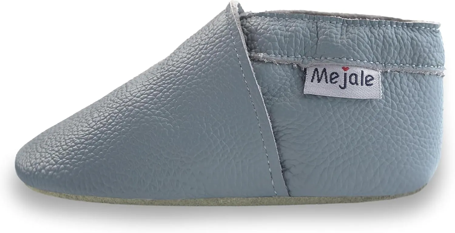 Mejale Baby Infant Toddler Shoes Slip-on Soft Sole Leather Moccasins Pre-Walkers