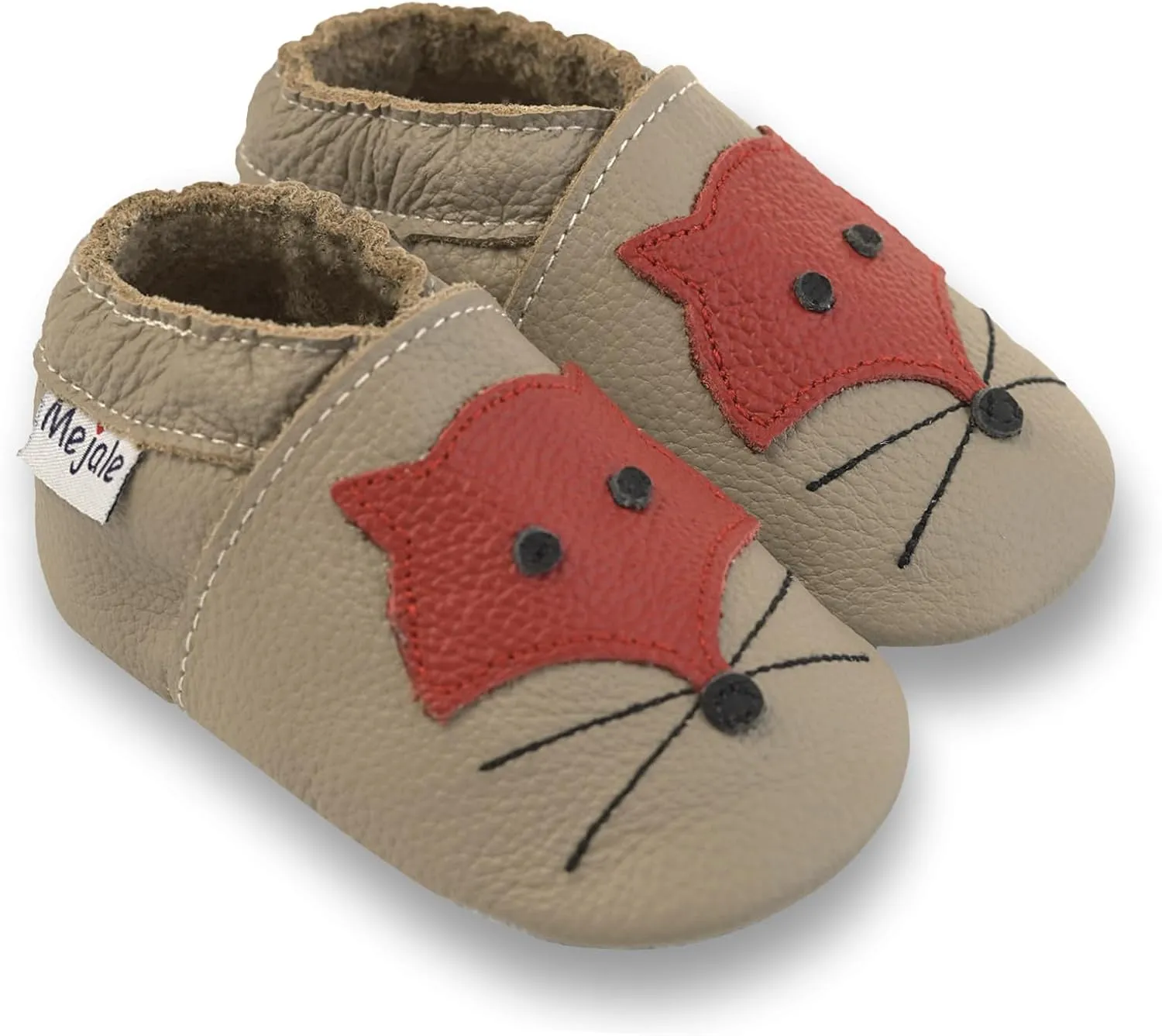 Mejale Baby Shoes Soft Sole Leather Moccasins Cartoon Butterfly Infant Toddler First Walker Slippers