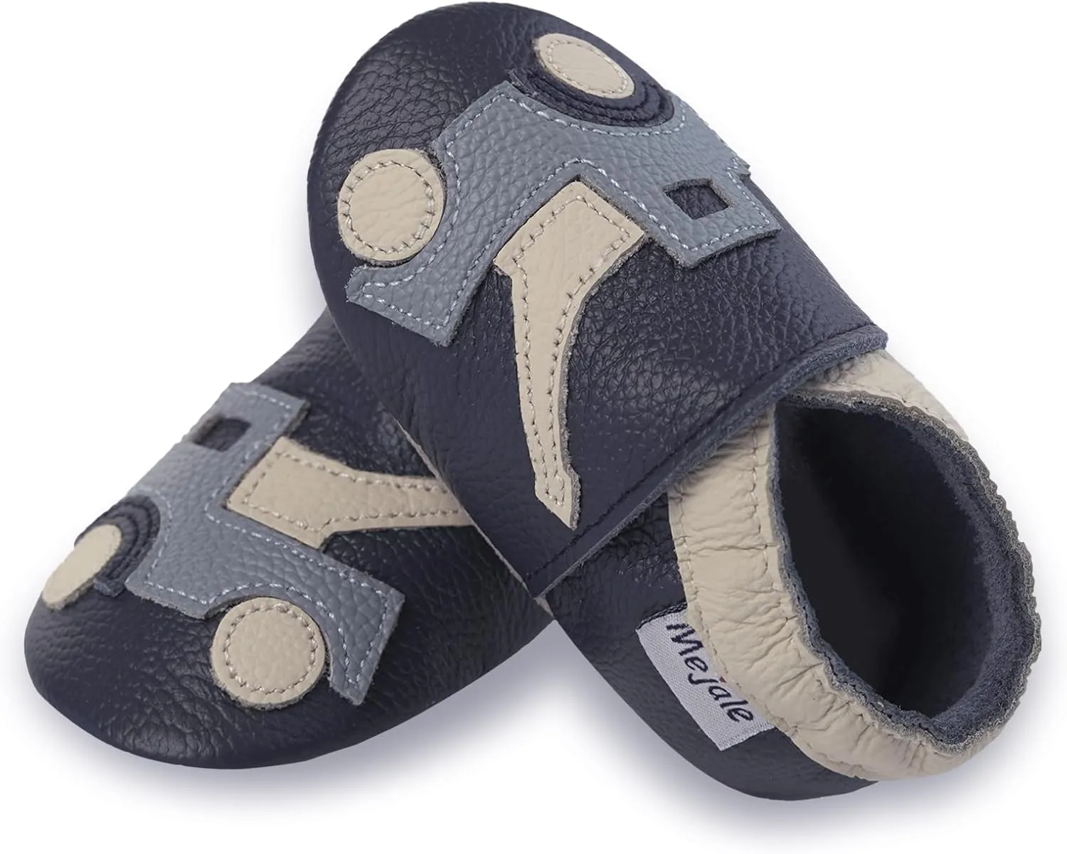 Mejale Baby Shoes Soft Sole Leather Moccasins Cartoon Butterfly Infant Toddler First Walker Slippers