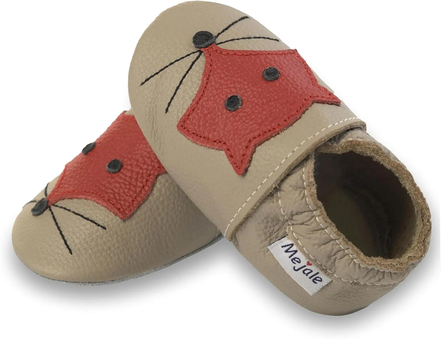 Mejale Baby Shoes Soft Sole Leather Moccasins Cartoon Butterfly Infant Toddler First Walker Slippers