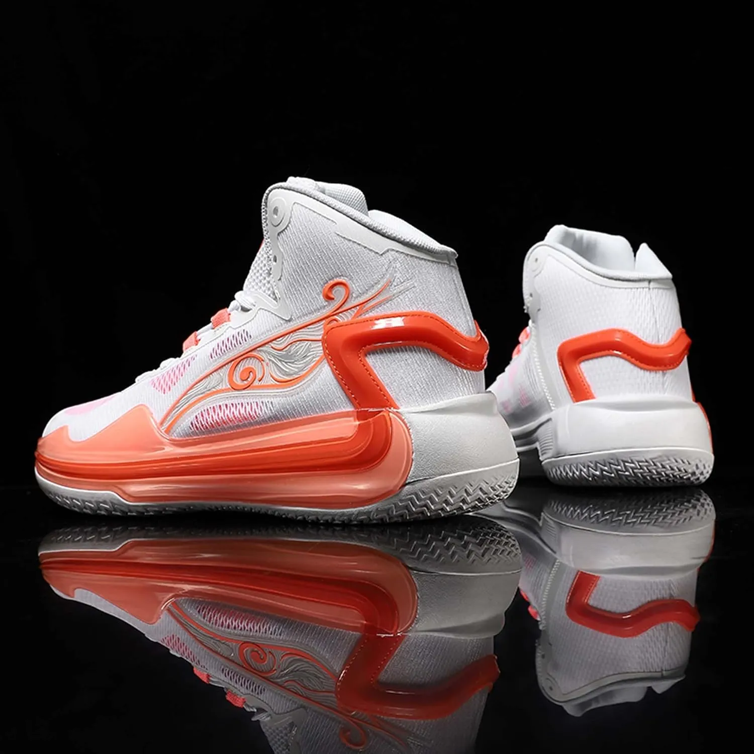 Men and Women Comfortable and Breathable Basketball Sneakers Mid Top Lace Up Non Slip Running Shoes Lightweight Carrying Casual Walking Shoes Durable Cross Training Shoes Skateboarding Shoes