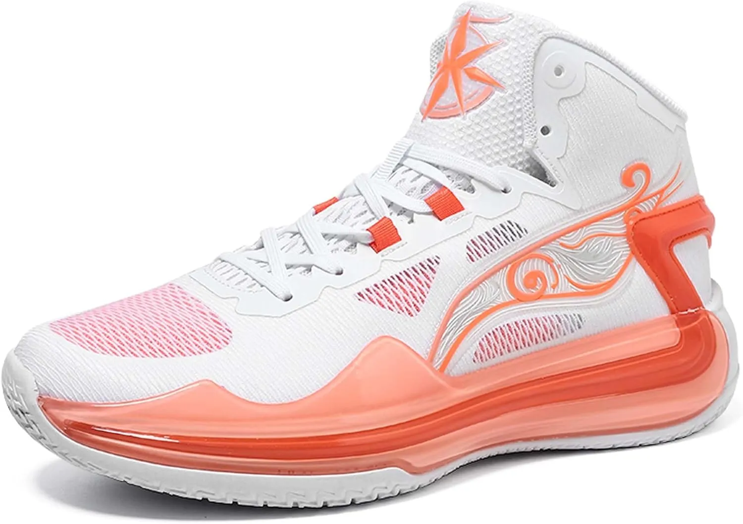 Men and Women Comfortable and Breathable Basketball Sneakers Mid Top Lace Up Non Slip Running Shoes Lightweight Carrying Casual Walking Shoes Durable Cross Training Shoes Skateboarding Shoes