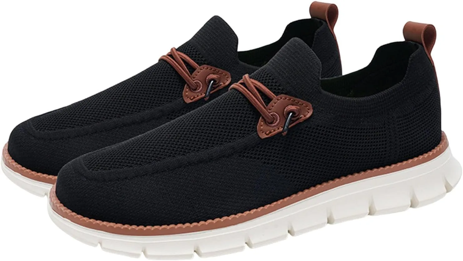 Men Loafers Shoes Casual Slip on Sneakers Fashion Lace up Wolking Dress Business Oxfords Work Lightweight Footwear
