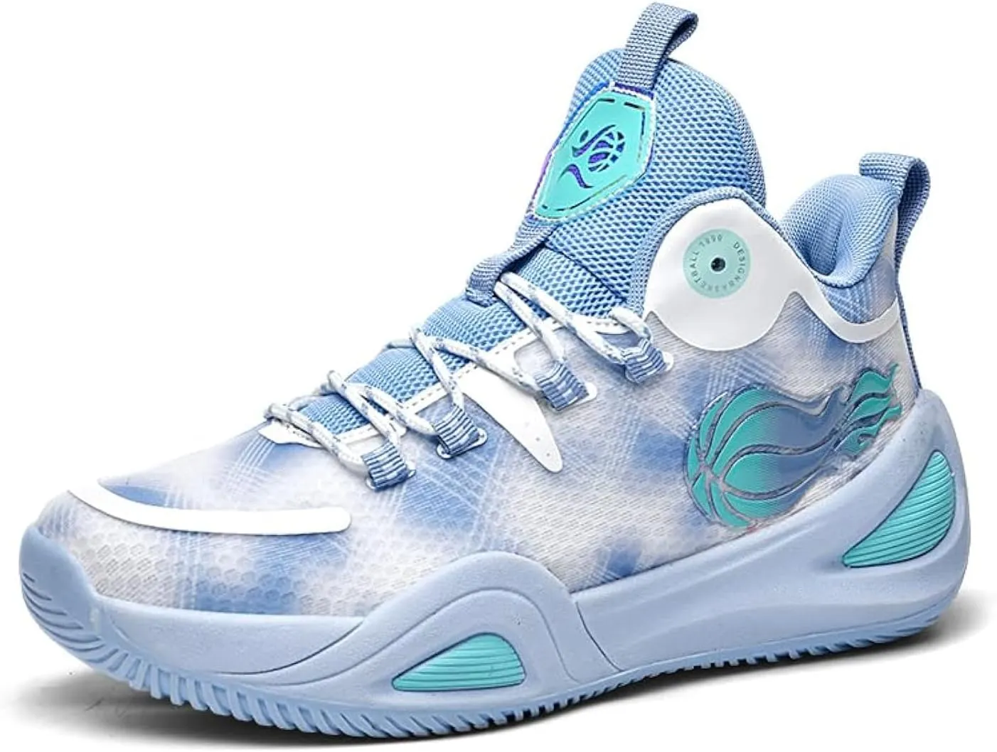 Men's Basketball Shoes Fashionable Breathable Anti Slip Sports Shoes Outdoor Running Fitness Training Shoes