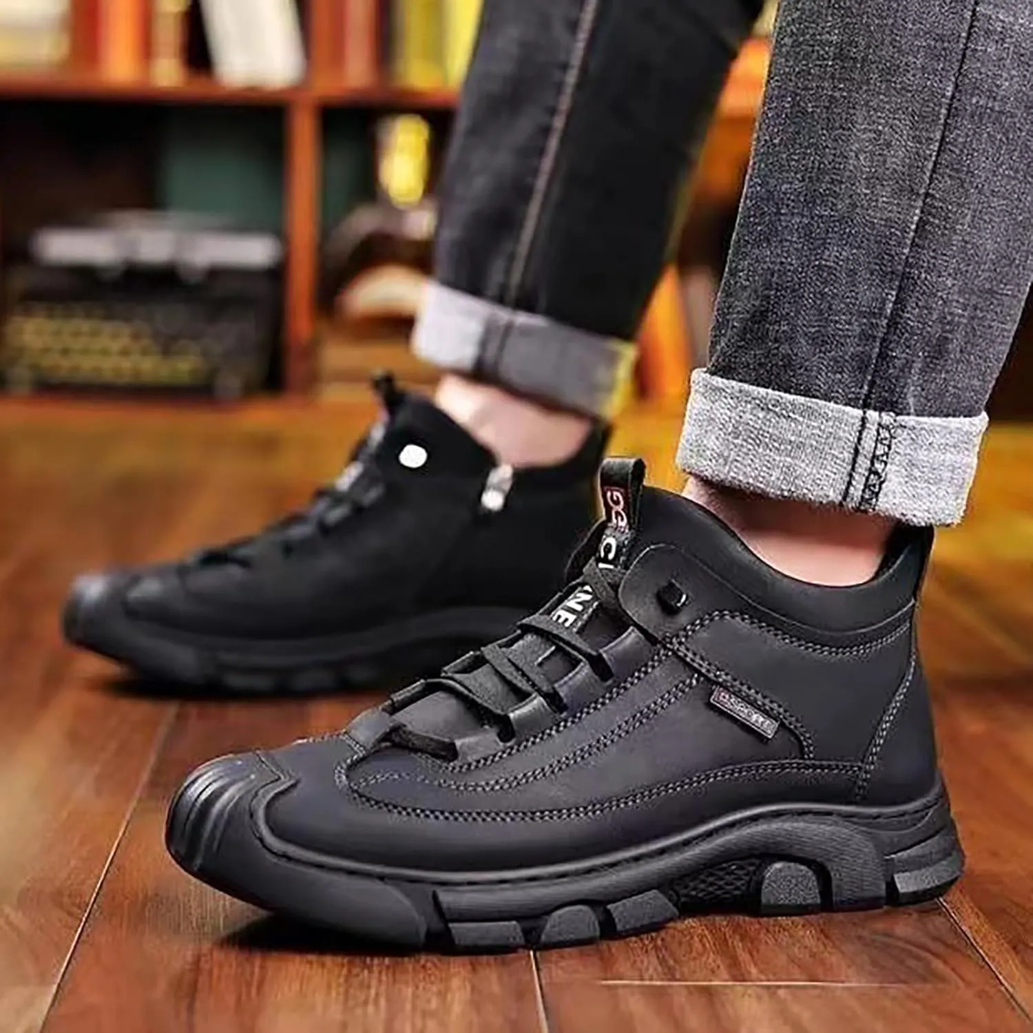 Men's Breathable Stretch Workout Shoes Portable Non Slip Fitness Workout Shoe Arch Support Sports Shoes for Men