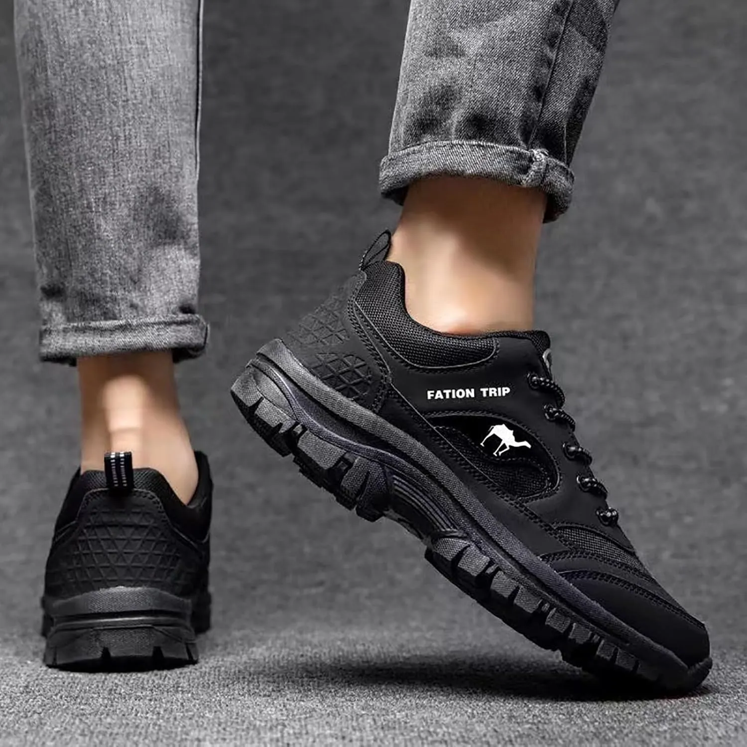 Men's Fashion Versatile Walking Shoes Portable Non Slip Fitness Workout Shoe Men's Lightweight Cushion Sneakers
