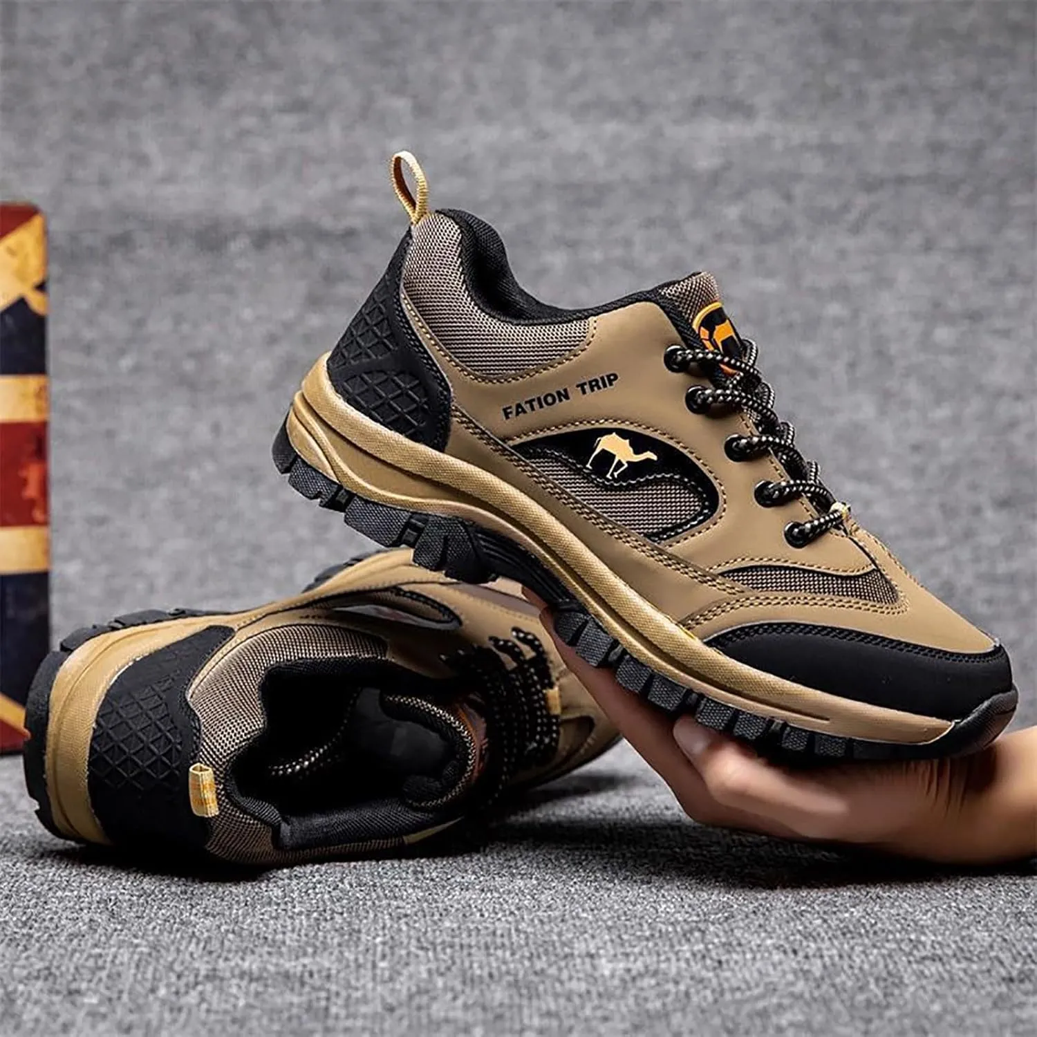 Men's Fashion Versatile Walking Shoes Portable Non Slip Fitness Workout Shoe Men's Lightweight Cushion Sneakers