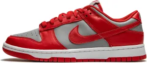 Nike Dunk Low Retro Women's Basketball Shoes, Med Grey Varsity Red White, 11 US