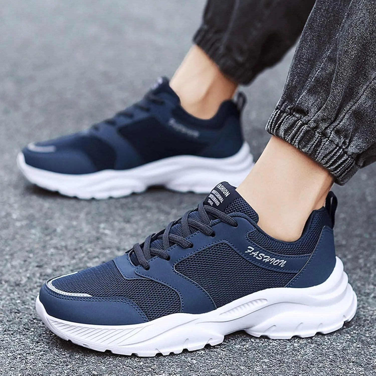 Non Slip Work Sport Shoes for Men Recovery Air Athletic Running Tennis Shoe Arch Support Walking Shoes for Men