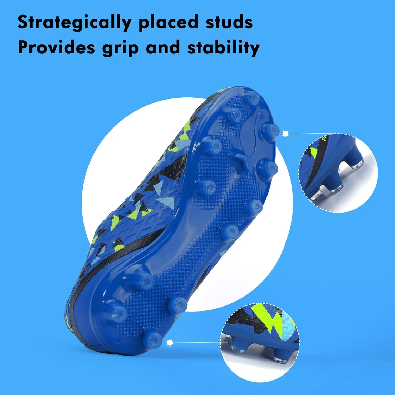 PANDANINJIA Kids Soccer Cleats Girls Boys FG/AG Unisex-Child Athletic Outdoor Football Shoes