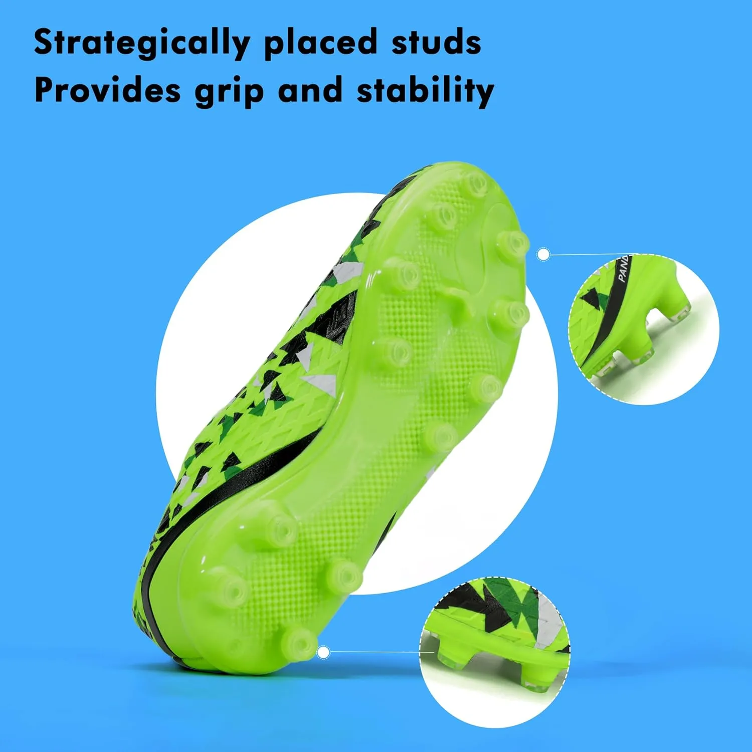 PANDANINJIA Kids Soccer Cleats Girls Boys FG/AG Unisex-Child Athletic Outdoor Football Shoes