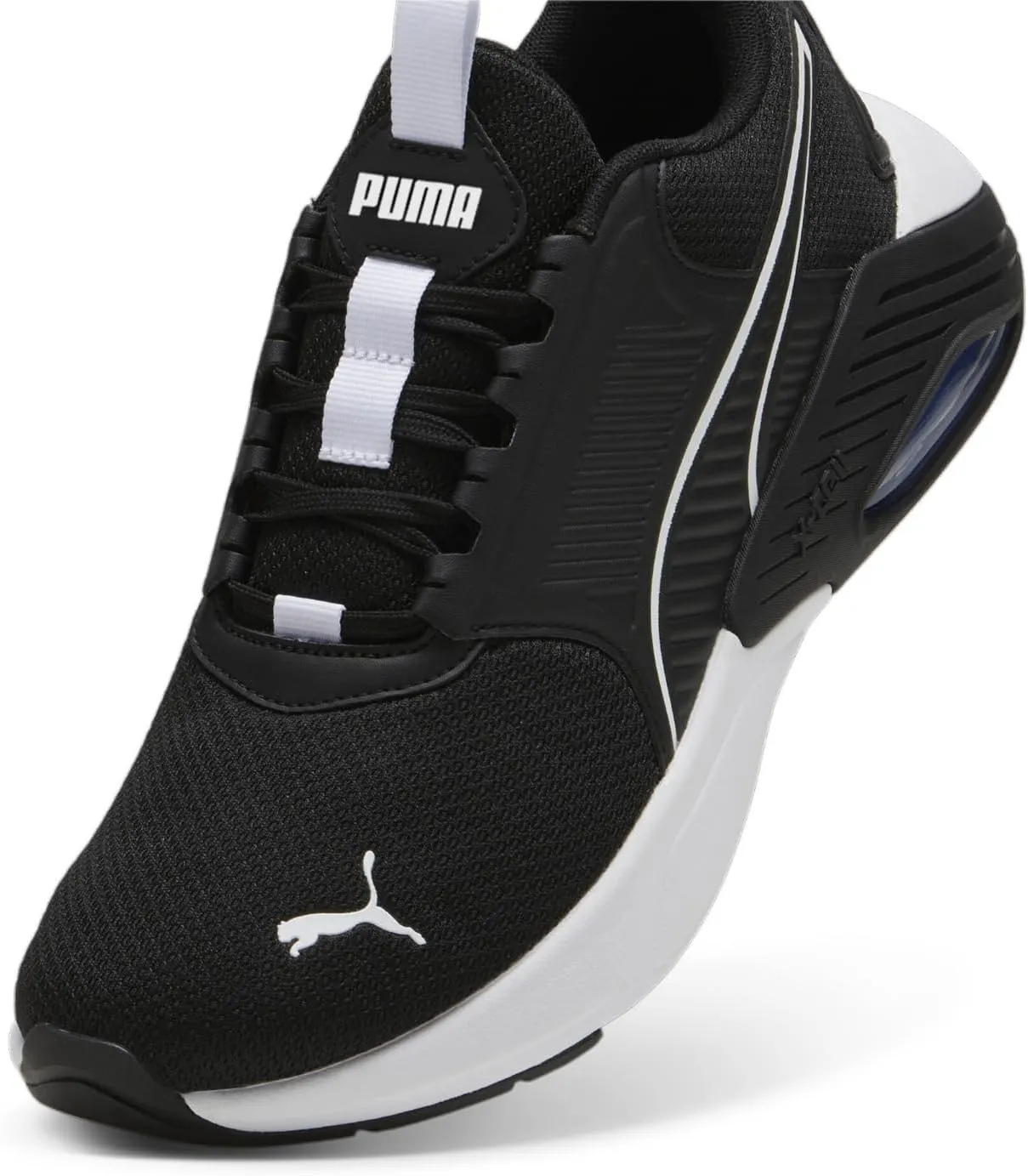 PUMA Men's X-Cell Nova Cross Training Shoes, Black-White-Blissful Blue, 12