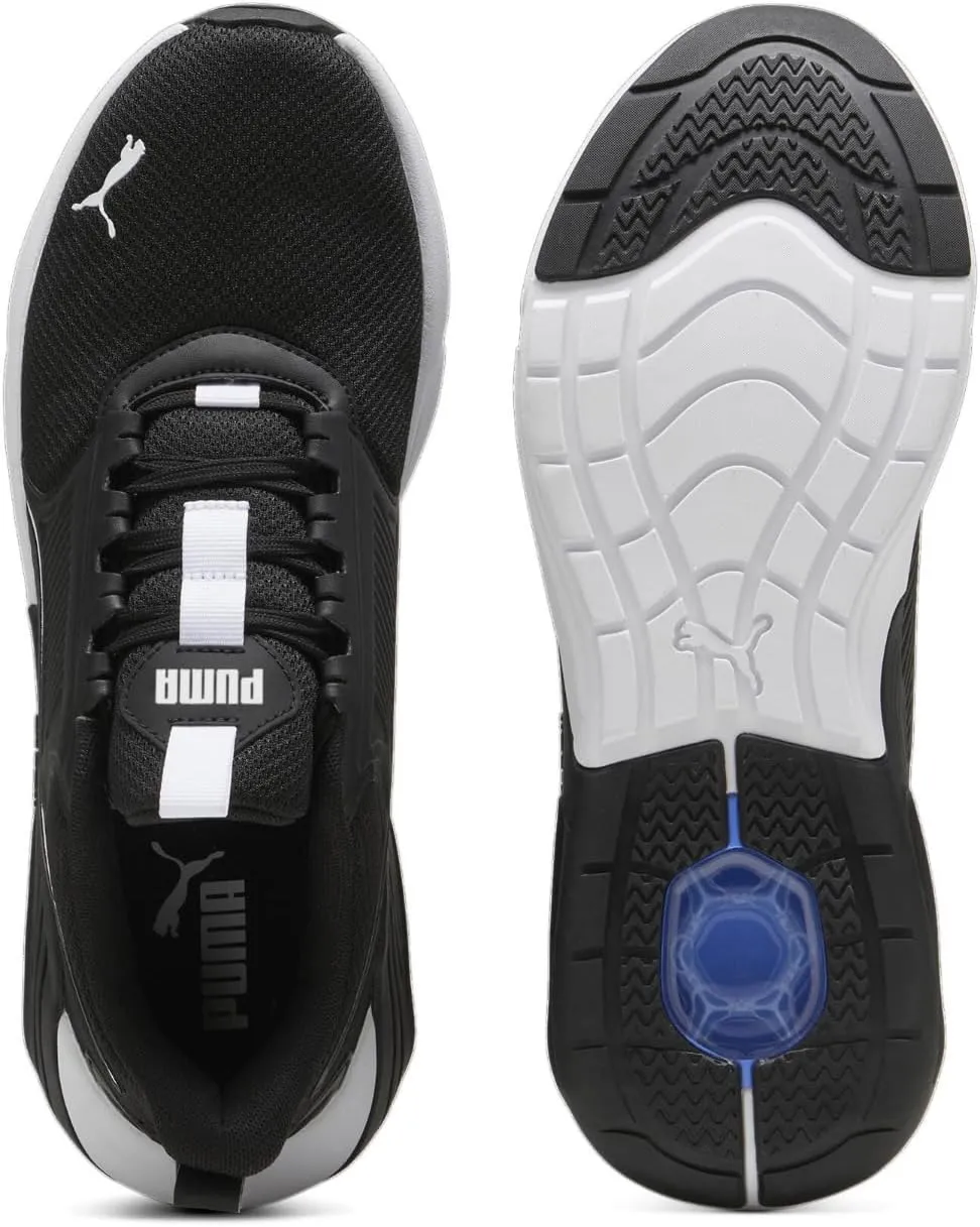 PUMA Men's X-Cell Nova Cross Training Shoes, Black-White-Blissful Blue, 12