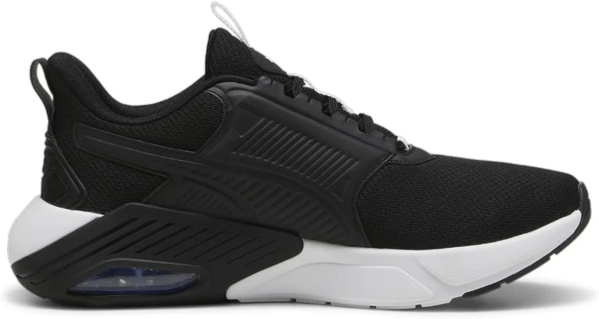 PUMA Men's X-Cell Nova Cross Training Shoes, Black-White-Blissful Blue, 12