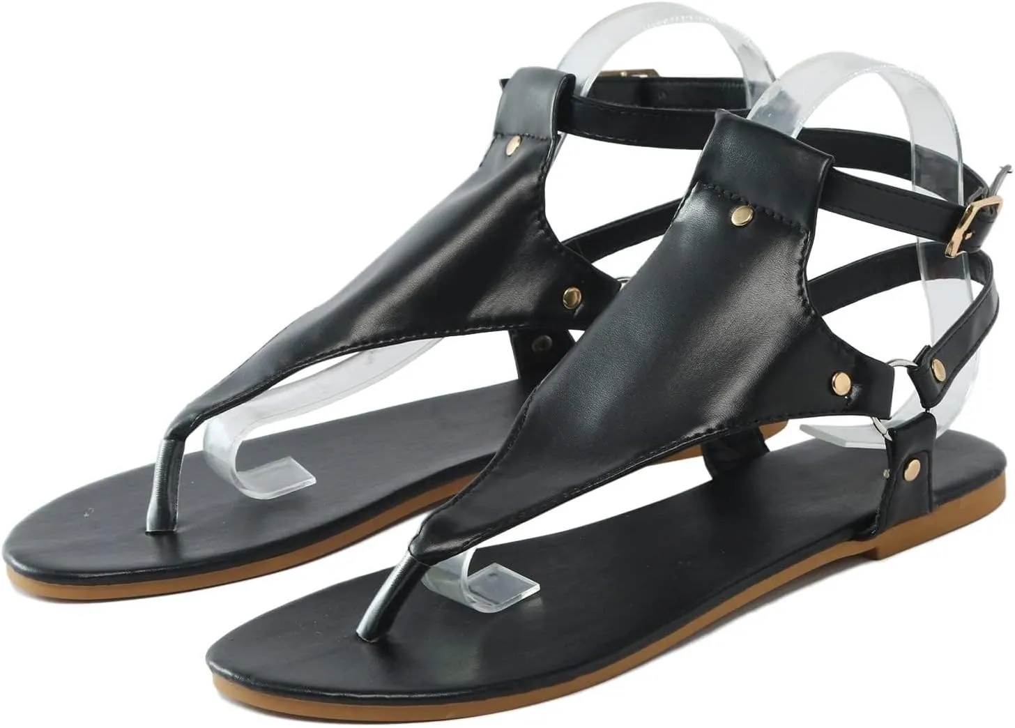 Sandals for Women Dressy Summer Thong Flip Flops Comfortable Ankle Strap Strappy Flat Sandals Walking Shoes Beach Sandals