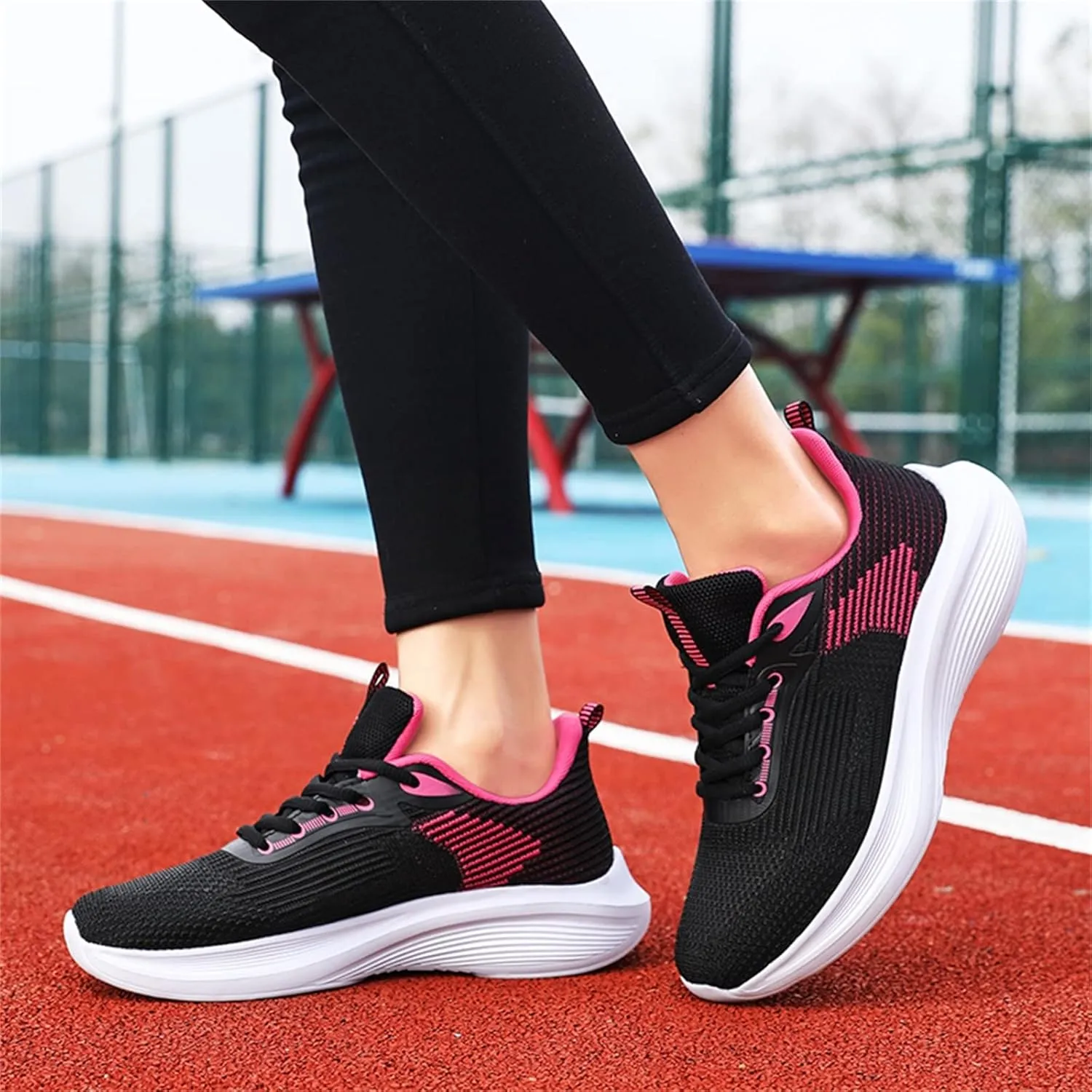 SBGMoSJ Running Shoes for Women Slip On Nurse Shoes for Women Gym Shoes for Women Workout Wide Feet Extra Wide White Sneakers for Women Leather Walking Shoes Plantar Fasciitis for Women
