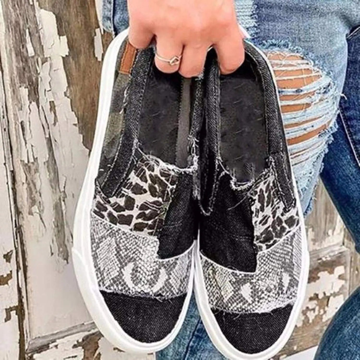 SBGMoSJ Wide Toe Box Shoes Women Sneakers Dark Brown Slip On Sneakers for Women Womens Shoes Casual Fall Wedge Heel Platform Sneakers for Women 2023 Non Slip Tenis Antideslizante para Mujer