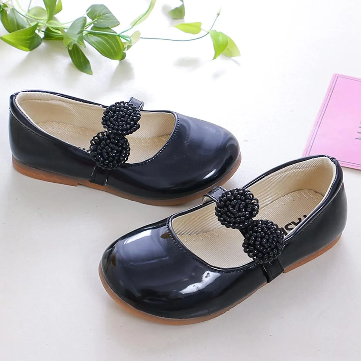 School Shoes for Girls Girls Dress Shoes Mary Jane Shoes for Girls Wedding Party Flower Girl Shoes Ballet Flats