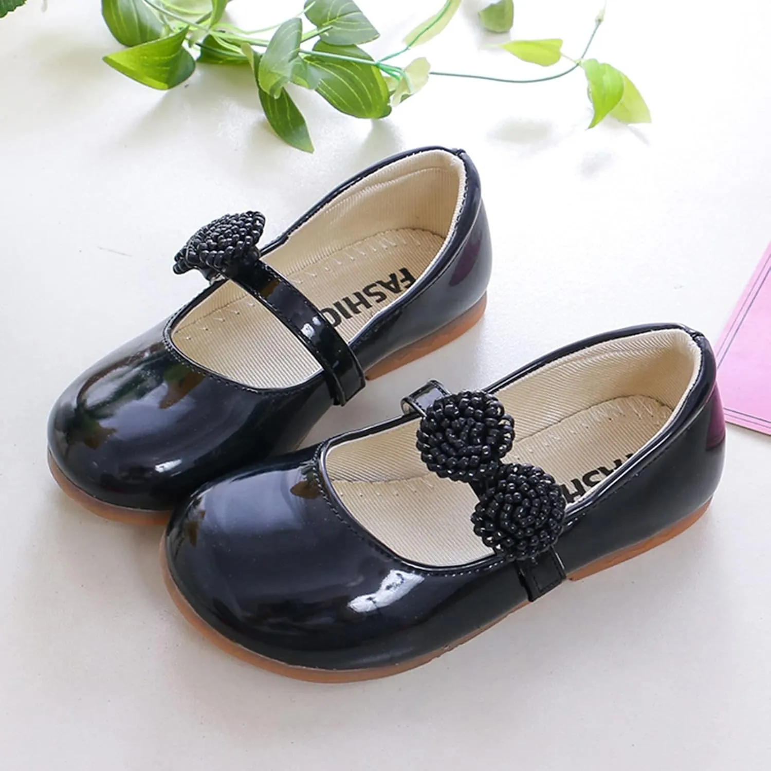 School Shoes for Girls Girls Dress Shoes Mary Jane Shoes for Girls Wedding Party Flower Girl Shoes Ballet Flats