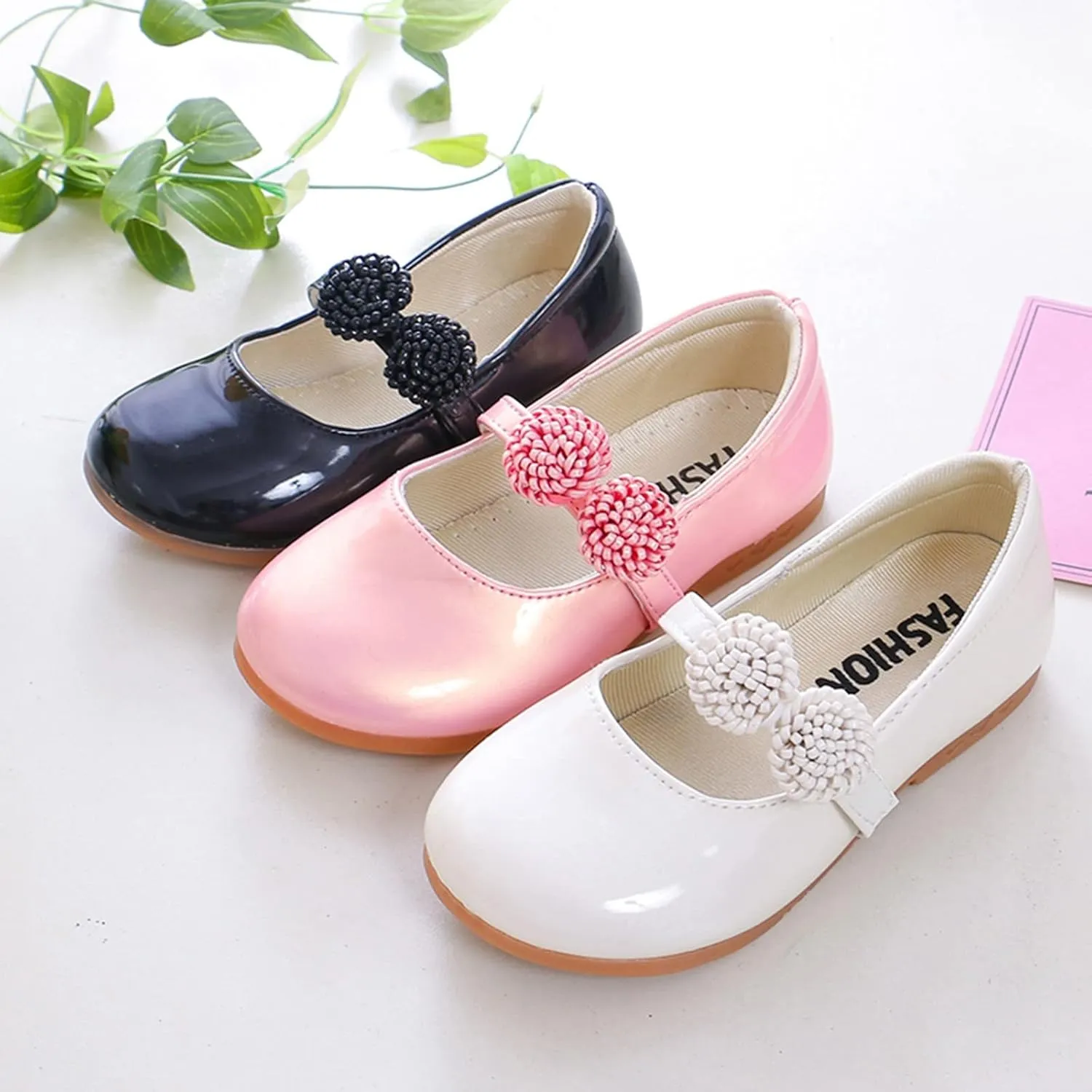 School Shoes for Girls Girls Dress Shoes Mary Jane Shoes for Girls Wedding Party Flower Girl Shoes Ballet Flats