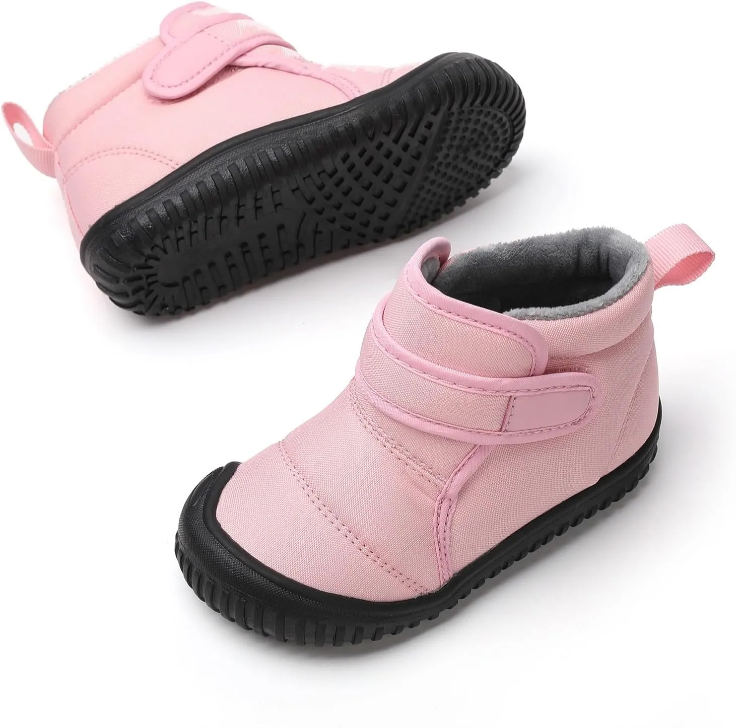 Snow Boots for Kids Insulated Snow Boot Boys Girls Ankle Booties Kids Boots Outdoor Winter Boots with Hook and Loop