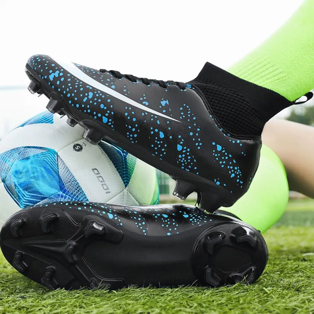 Soccer Cleats for Men Women High Top Football Shoes Boys Girls Indoor Outdoor Training Soccer Sports Shoes
