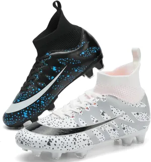 Soccer Cleats for Men Women High Top Football Shoes Boys Girls Indoor Outdoor Training Soccer Sports Shoes