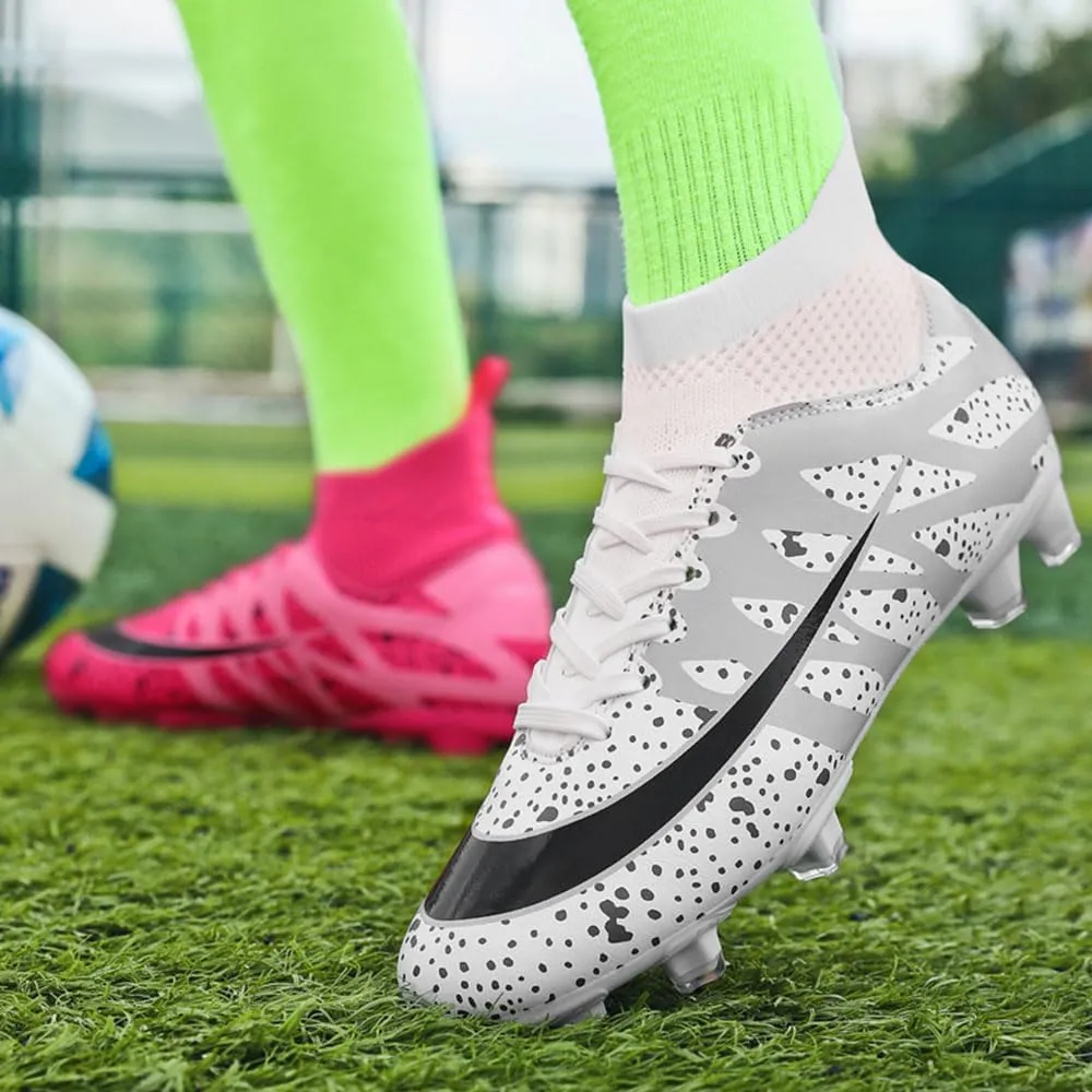 Soccer Cleats for Men Women High Top Football Shoes Boys Girls Indoor Outdoor Training Soccer Sports Shoes