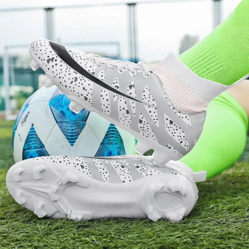 Soccer Cleats for Men Women High Top Football Shoes Boys Girls Indoor Outdoor Training Soccer Sports Shoes